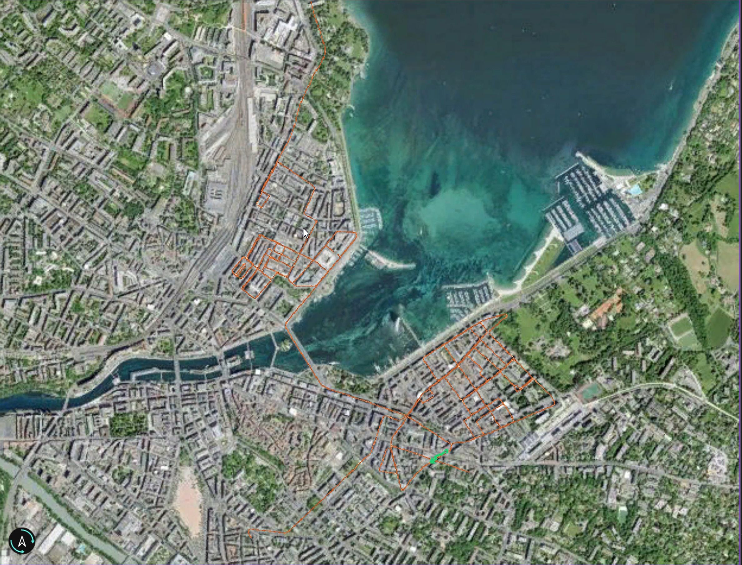 Georeferenced aerial map